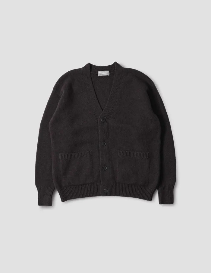 Knitwear Men Margaret Howell Boxy Cardigan Ebony