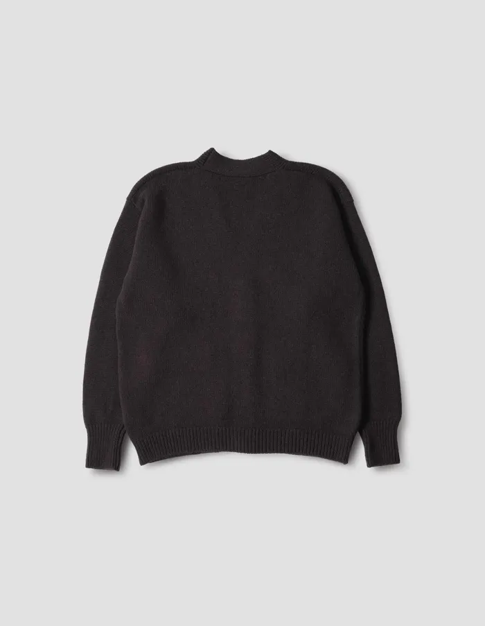 Knitwear Men Margaret Howell Boxy Cardigan Ebony