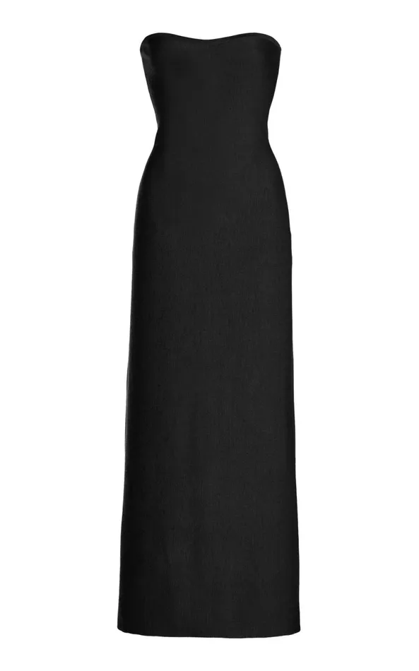Knitwear Women Gabriela Hearst Calderon Knit Maxi Dress In Black Merino Wool Cashmere
