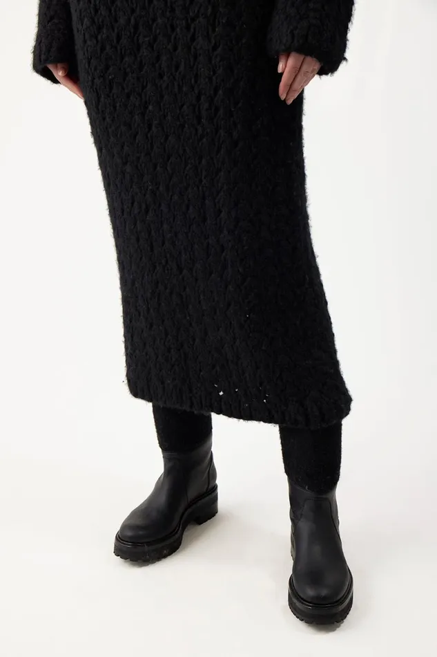 Knitwear Women Gabriela Hearst Collin Knit Midi Skirt In Black Welfat Cashmere