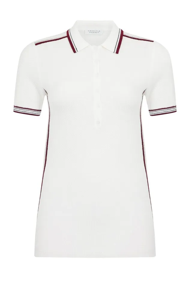 Knitwear Women Gabriela Hearst Duke Polo TShirt In Cashmere