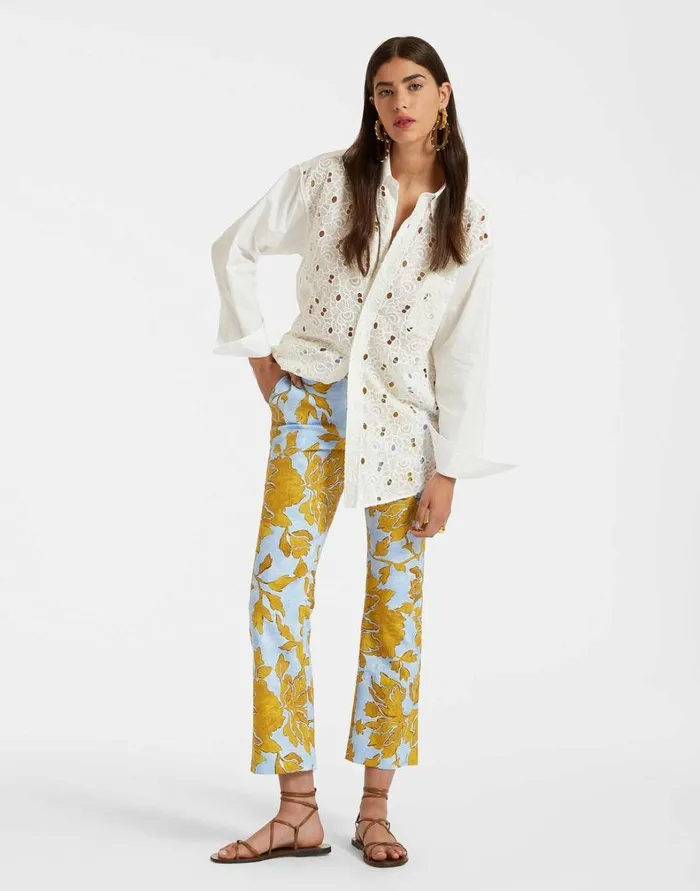La Double J 247 Pants Tangle Light Blue Women Shorts and Pants