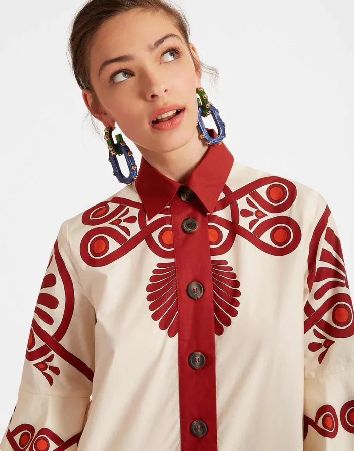 La Double J Artemis Dress Medallion Place Cream Women Dresses La Double J Artemis Dress Medallion Place Cream Women Dresses