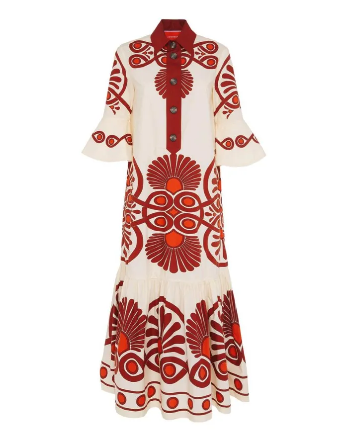 La Double J Artemis Dress Medallion Place Cream Women Dresses La Double J Artemis Dress Medallion Place Cream Women Dresses