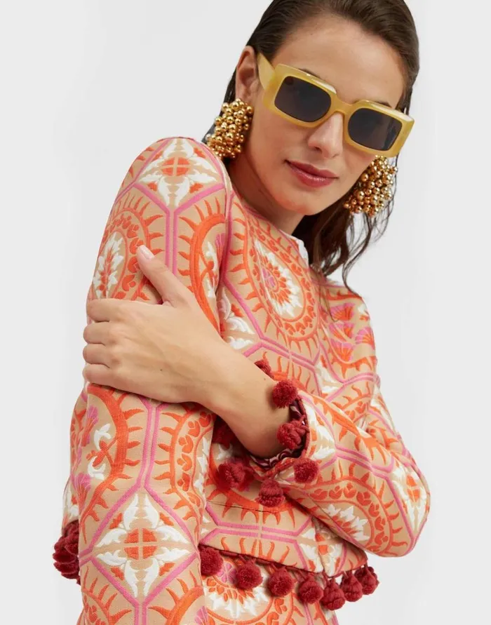 La Double J Bijoux Jacket Sun Orange Women Outerwear La Double J Bijoux Jacket Sun Orange Women Outerwear