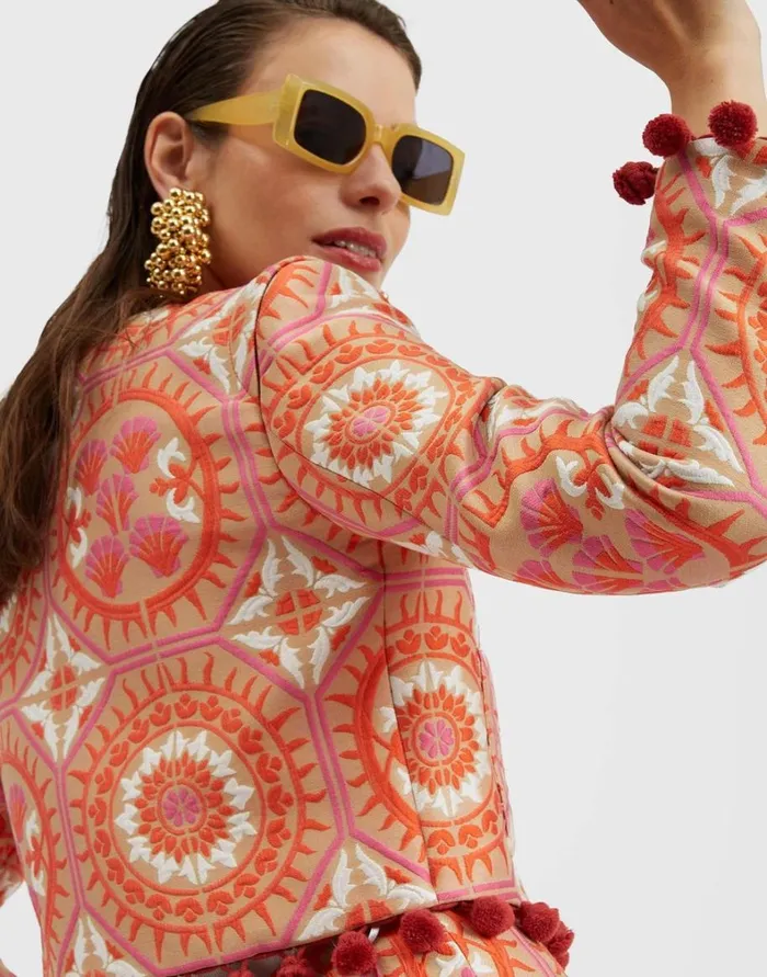 La Double J Bijoux Jacket Sun Orange Women Outerwear La Double J Bijoux Jacket Sun Orange Women Outerwear
