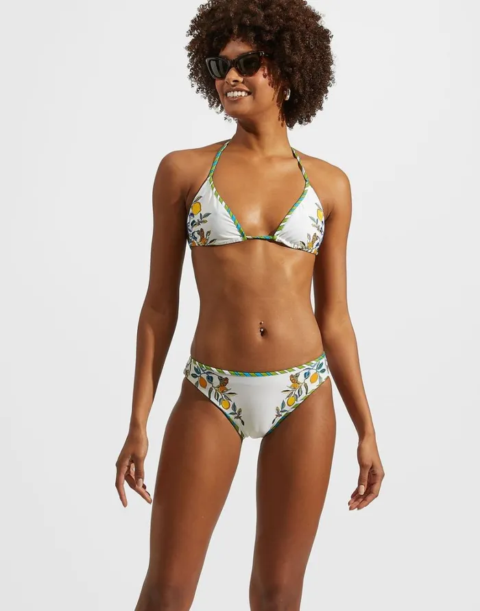 La Double J Bikini Top Placed Borboni Place Bianco Women Swimwear