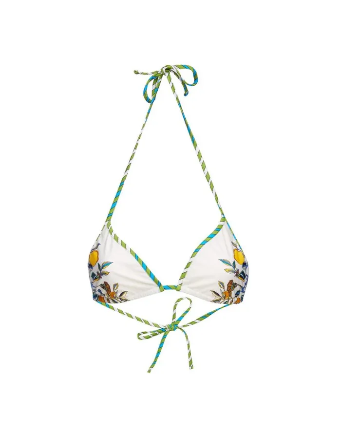 La Double J Bikini Top Placed Borboni Place Bianco Women Swimwear La Double J Bikini Top Placed Borboni Place Bianco Women Swimwear