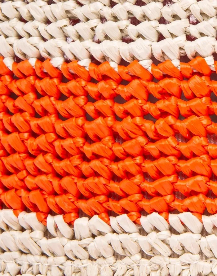 La Double J Bucket Hat Raffia Bicolore Arancio In Raffia Crochet Women Hats La Double J Bucket Hat Raffia Bicolore Arancio In Raffia Crochet Women Hats