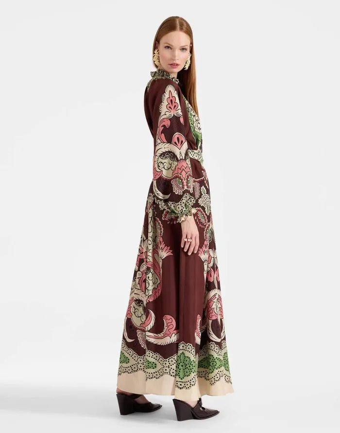 La Double J Cerere Dress Portal Place Brown Women Dresses La Double J Cerere Dress Portal Place Brown Women Dresses