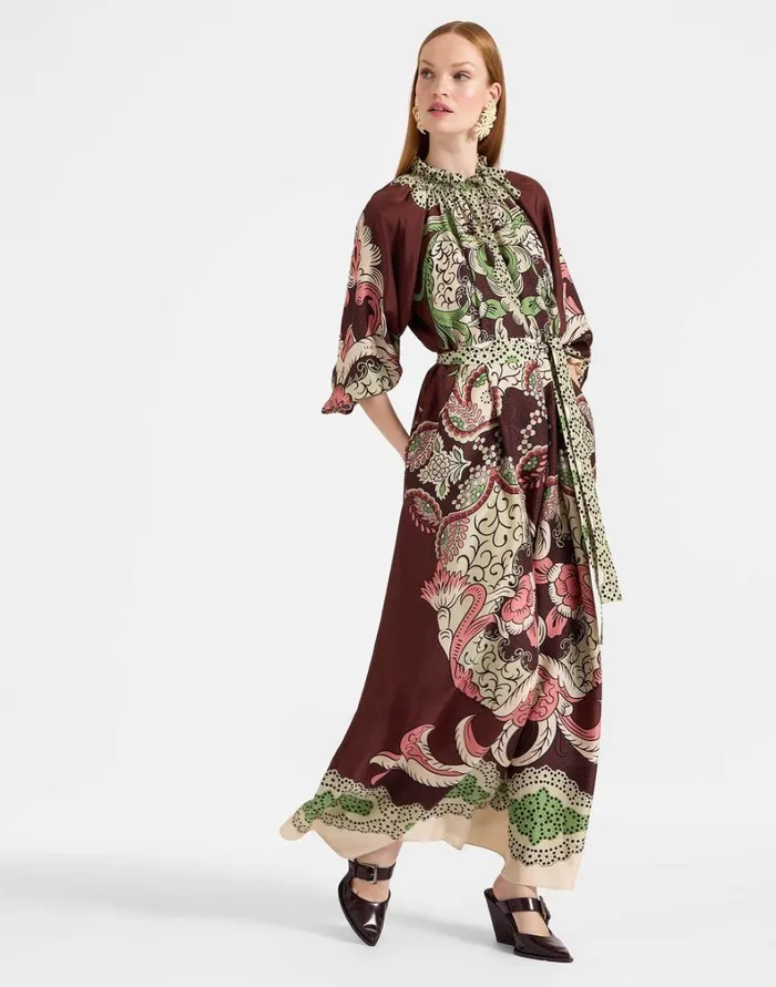 La Double J Cerere Dress Portal Place Brown Women Dresses La Double J Cerere Dress Portal Place Brown Women Dresses
