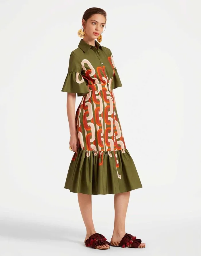 La Double J Choux Midi Dress Prometheus Place Camouflage Women Dresses
