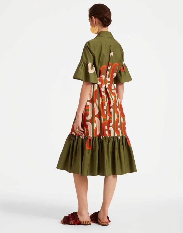 La Double J Choux Midi Dress Prometheus Place Camouflage Women Dresses La Double J Choux Midi Dress Prometheus Place Camouflage Women Dresses