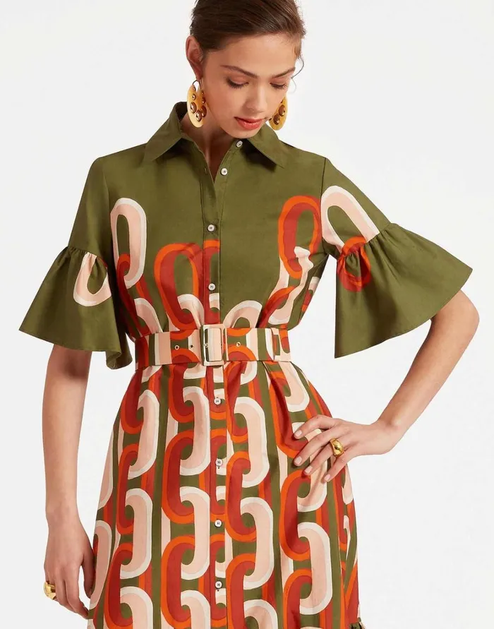La Double J Choux Midi Dress Prometheus Place Camouflage Women Dresses La Double J Choux Midi Dress Prometheus Place Camouflage Women Dresses