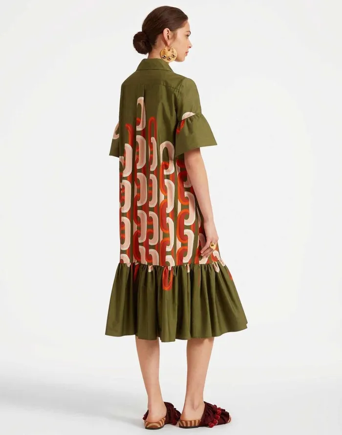 La Double J Choux Midi Dress Prometheus Place Camouflage Women Dresses La Double J Choux Midi Dress Prometheus Place Camouflage Women Dresses