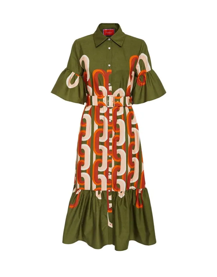 La Double J Choux Midi Dress Prometheus Place Camouflage Women Dresses La Double J Choux Midi Dress Prometheus Place Camouflage Women Dresses