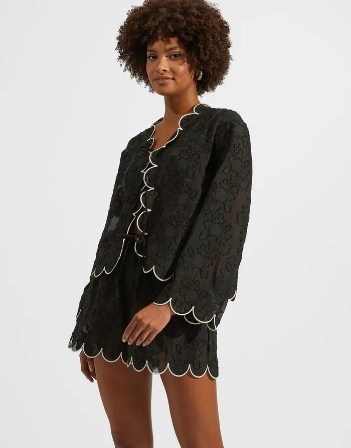 La Double J Double Dutch Jacket Embroidered Begonia Nero Women Shirts and Tops