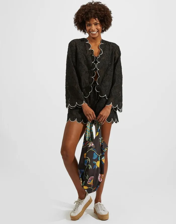 La Double J Double Dutch Jacket Embroidered Begonia Nero Women Shirts and Tops La Double J Double Dutch Jacket Embroidered Begonia Nero Women Shirts and Tops