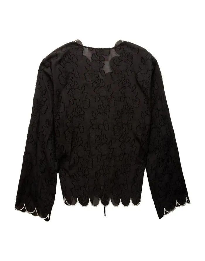 La Double J Double Dutch Jacket Embroidered Begonia Nero Women Shirts and Tops La Double J Double Dutch Jacket Embroidered Begonia Nero Women Shirts and Tops