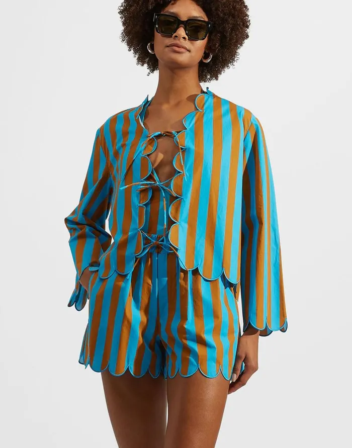 La Double J Double Dutch Jacket Embroidered Riviera Turchese Women Shirts and Tops La Double J Double Dutch Jacket Embroidered Riviera Turchese Women Shirts and Tops