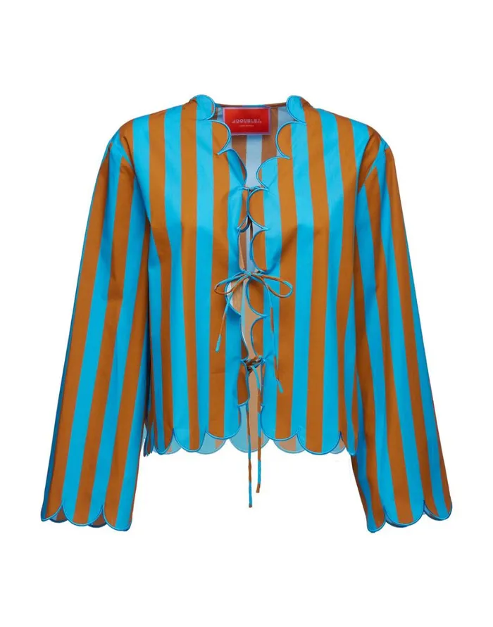 La Double J Double Dutch Jacket Embroidered Riviera Turchese Women Shirts and Tops La Double J Double Dutch Jacket Embroidered Riviera Turchese Women Shirts and Tops