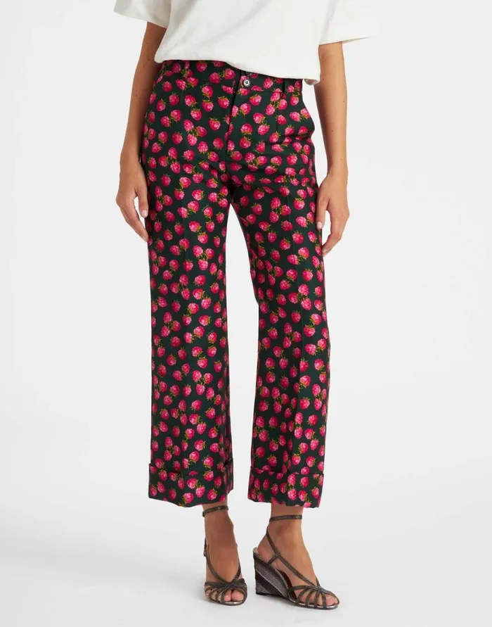 La Double J Hendrix Pants Lampone Mini Emerald Women Shorts and Pants
