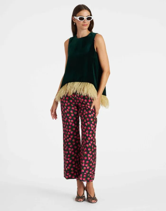 La Double J Hendrix Pants Lampone Mini Emerald Women Shorts and Pants La Double J Hendrix Pants Lampone Mini Emerald Women Shorts and Pants