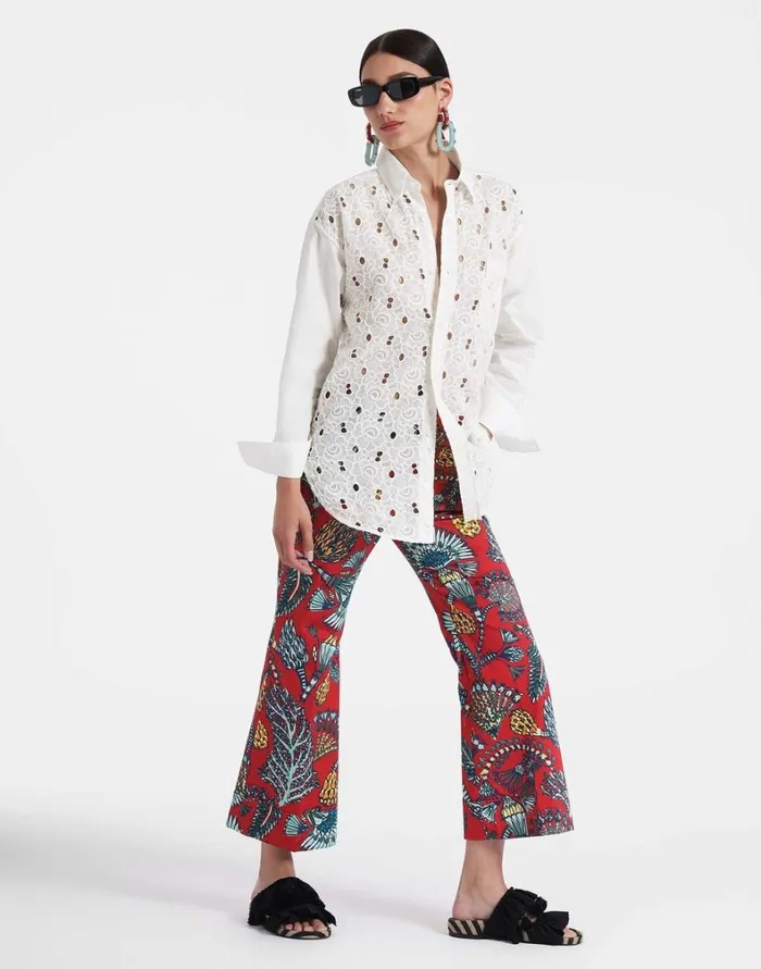 La Double J Hendrix Pants Sicomore Red Women Shorts and Pants La Double J Hendrix Pants Sicomore Red Women Shorts and Pants