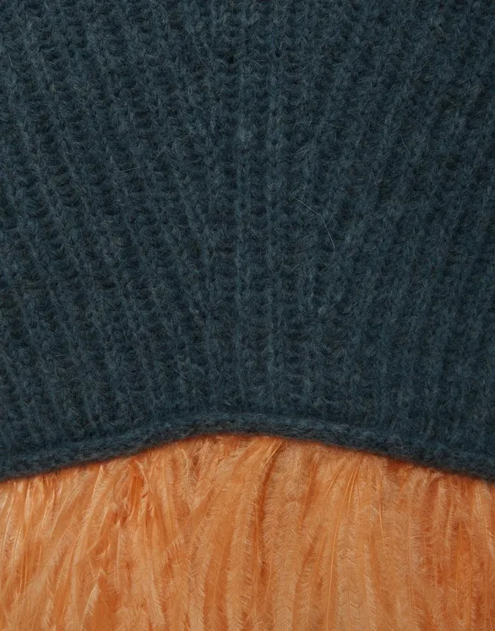 La Double J High Kick Sweater Blue Women Knitwear La Double J High Kick Sweater Blue Women Knitwear