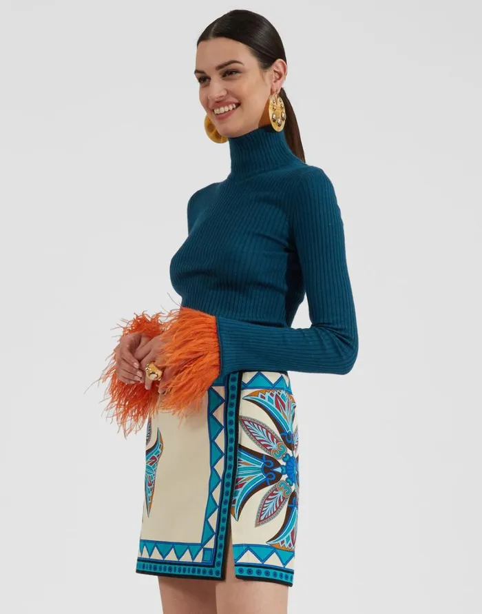 La Double J High Kick Top Blue Women Knitwear La Double J High Kick Top Blue Women Knitwear