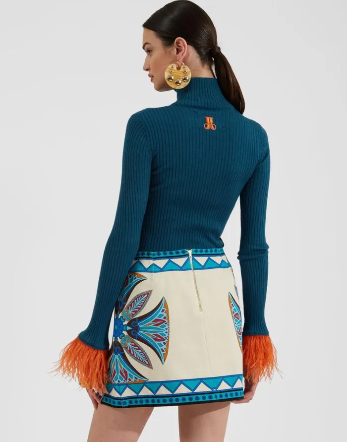 La Double J High Kick Top Blue Women Knitwear La Double J High Kick Top Blue Women Knitwear