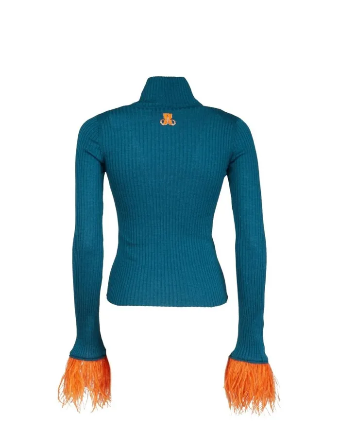 La Double J High Kick Top Blue Women Knitwear La Double J High Kick Top Blue Women Knitwear