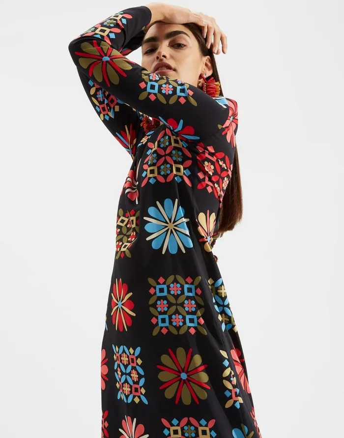 La Double J Long Sleeve Swing Dress Vetrata Grande Women Dresses La Double J Long Sleeve Swing Dress Vetrata Grande Women Dresses