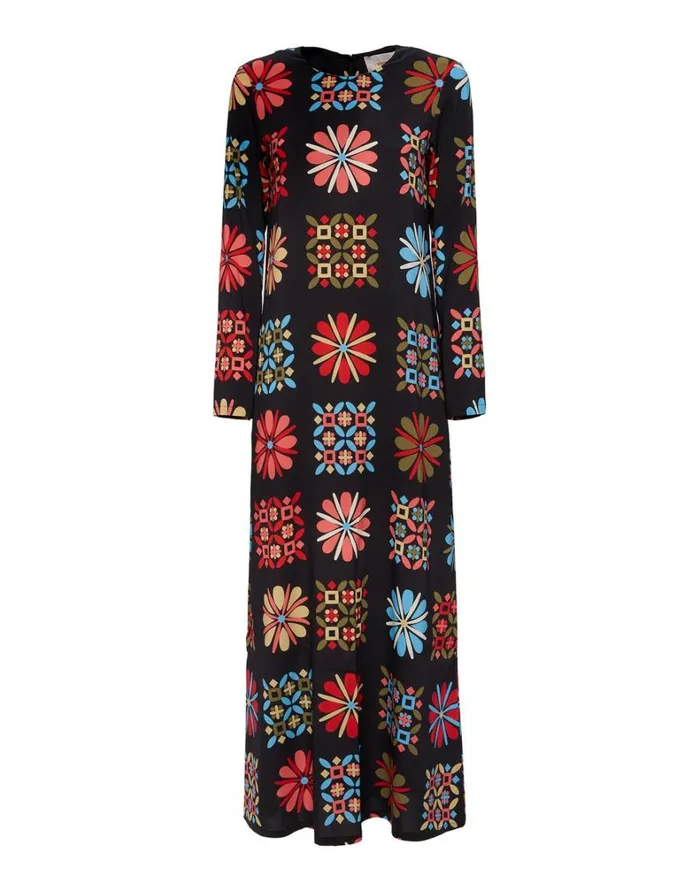 La Double J Long Sleeve Swing Dress Vetrata Grande Women Dresses La Double J Long Sleeve Swing Dress Vetrata Grande Women Dresses