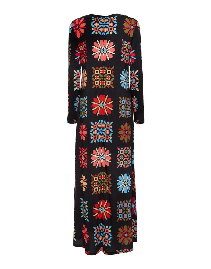 La Double J Long Sleeve Swing Dress Vetrata Grande Women Dresses La Double J Long Sleeve Swing Dress Vetrata Grande Women Dresses