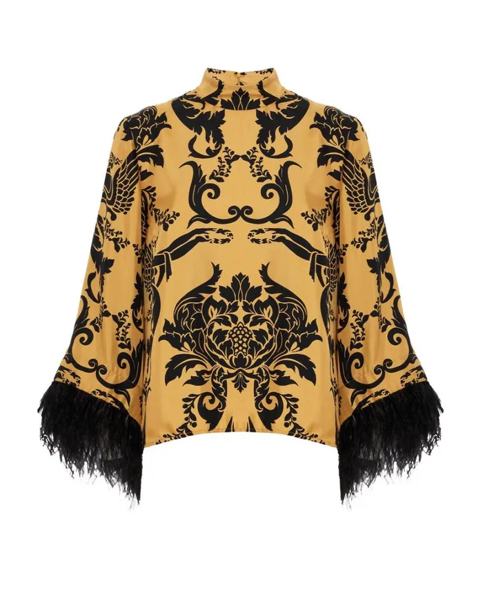 La Double J Make An Exit Top Cherubs Gold Women Shirts and Tops La Double J Make An Exit Top Cherubs Gold Women Shirts and Tops