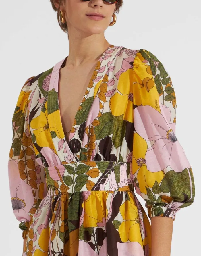 La Double J Margherita Dress Big Flower Rose Women Dresses La Double J Margherita Dress Big Flower Rose Women Dresses