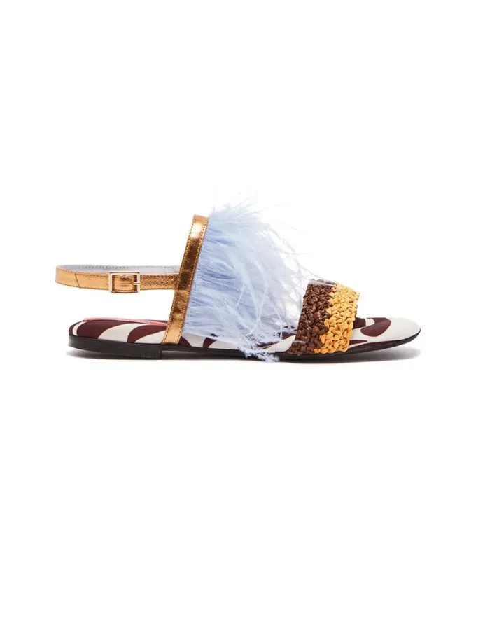 La Double J Medal Sandal Watermarble Women Shoes