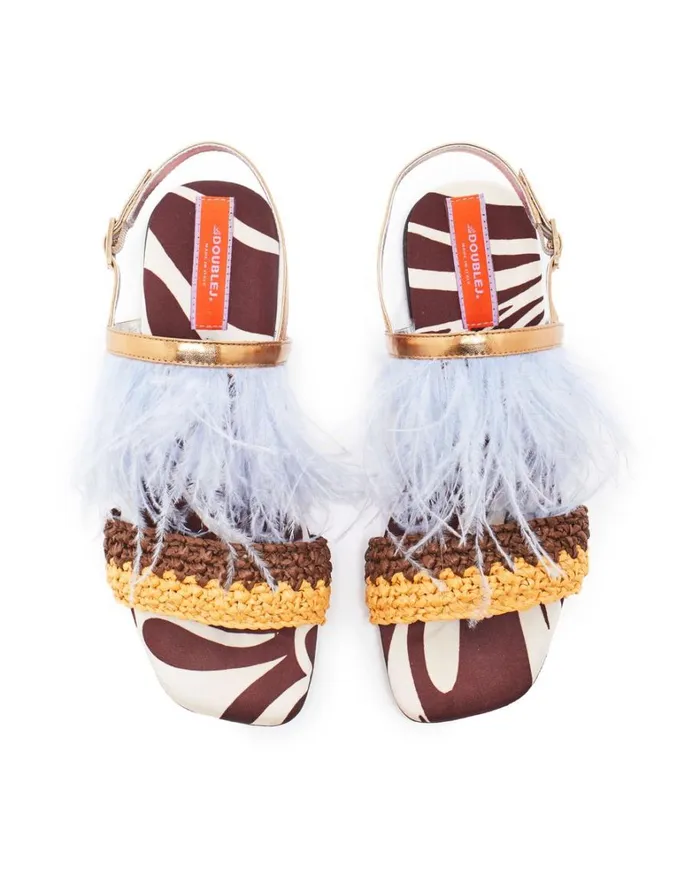 La Double J Medal Sandal Watermarble Women Shoes La Double J Medal Sandal Watermarble Women Shoes