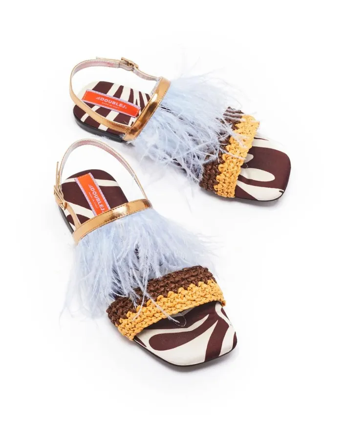 La Double J Medal Sandal Watermarble Women Shoes La Double J Medal Sandal Watermarble Women Shoes