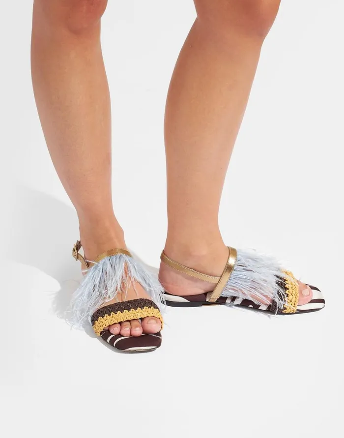 La Double J Medal Sandal Watermarble Women Shoes La Double J Medal Sandal Watermarble Women Shoes