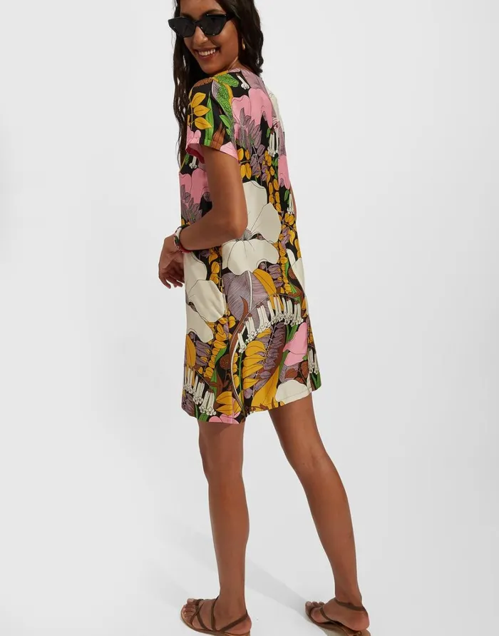 La Double J Mini Swing Dress Big Flower Women Dresses La Double J Mini Swing Dress Big Flower Women Dresses