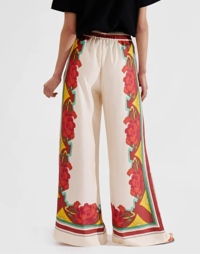 La Double J Palazzo Pants Placed Taormina Place Ivory Women Shorts and Pants La Double J Palazzo Pants Placed Taormina Place Ivory Women Shorts and Pants