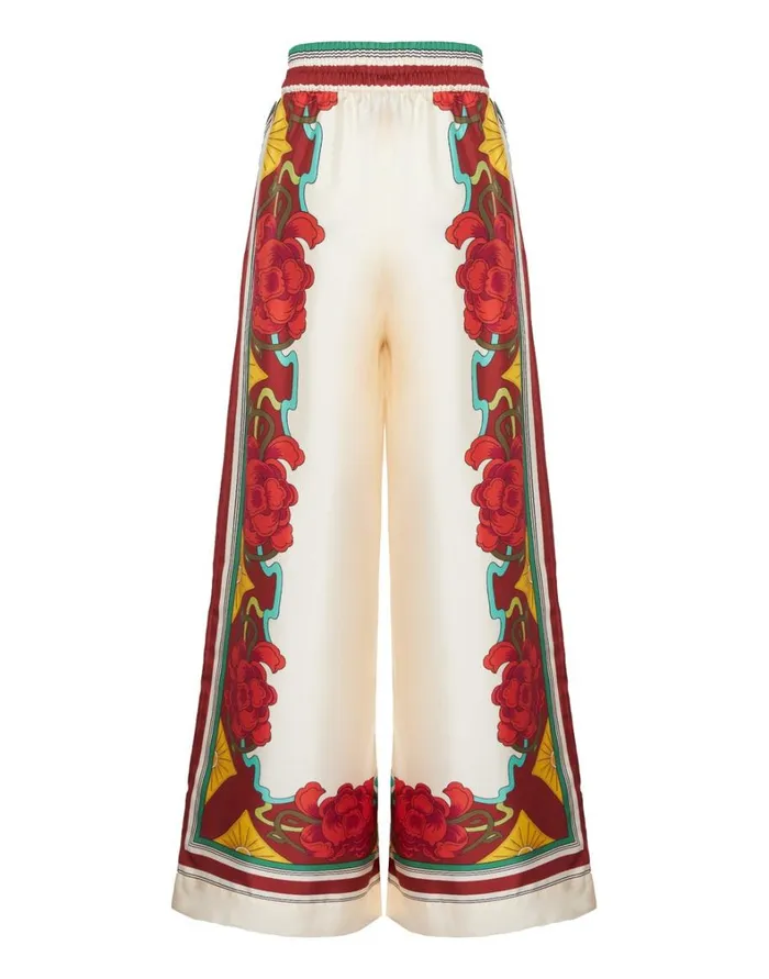 La Double J Palazzo Pants Placed Taormina Place Ivory Women Shorts and Pants La Double J Palazzo Pants Placed Taormina Place Ivory Women Shorts and Pants