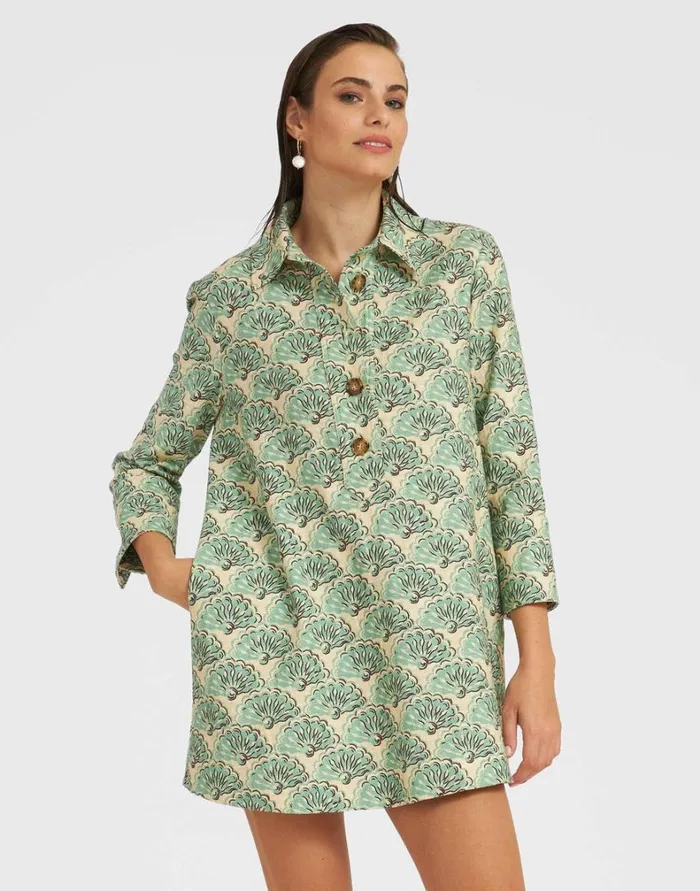 La Double J Short Artemis Dress Fans Mint Women Dresses La Double J Short Artemis Dress Fans Mint Women Dresses