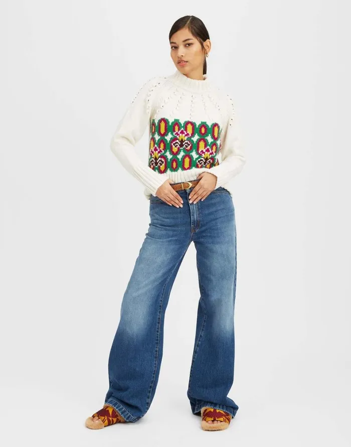 La Double J Ski Lift Sweater Arcturus Place White Women Knitwear