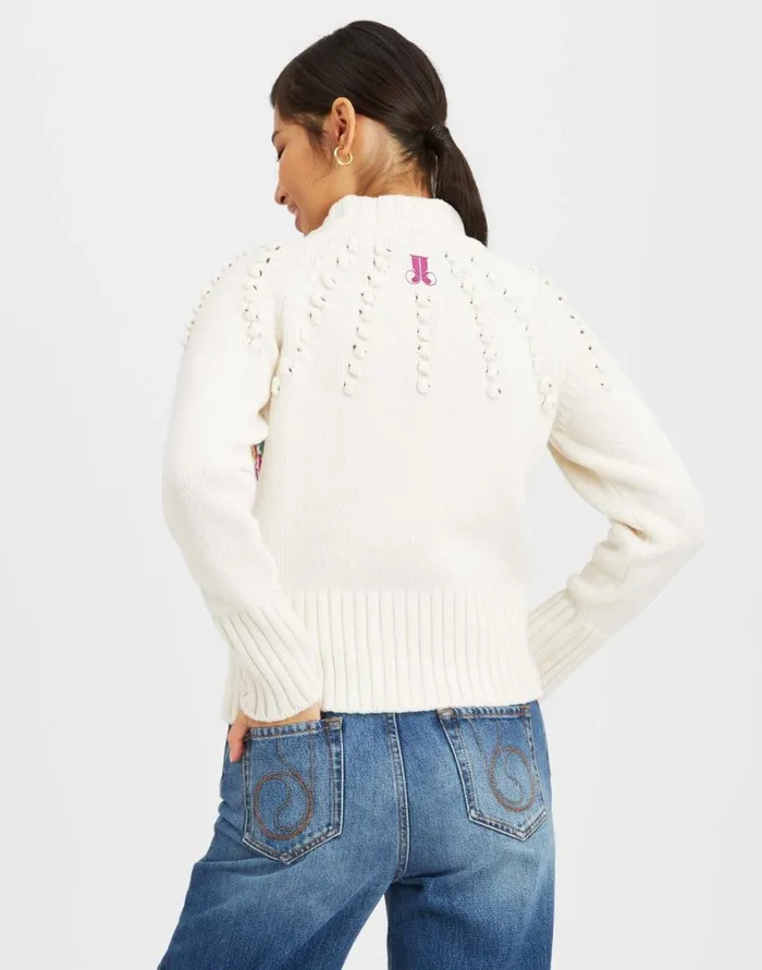 La Double J Ski Lift Sweater Arcturus Place White Women Knitwear La Double J Ski Lift Sweater Arcturus Place White Women Knitwear
