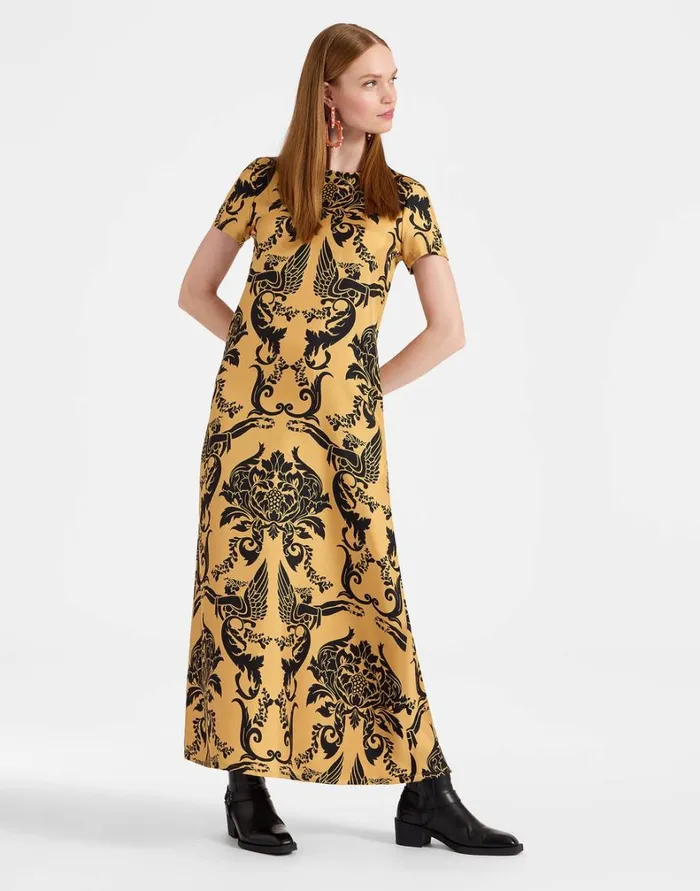 La Double J Swing Dress Cherubs Gold Women Dresses