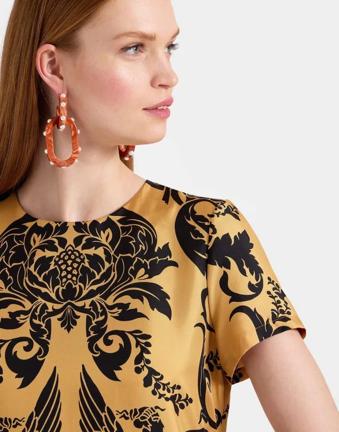 La Double J Swing Dress Cherubs Gold Women Dresses La Double J Swing Dress Cherubs Gold Women Dresses