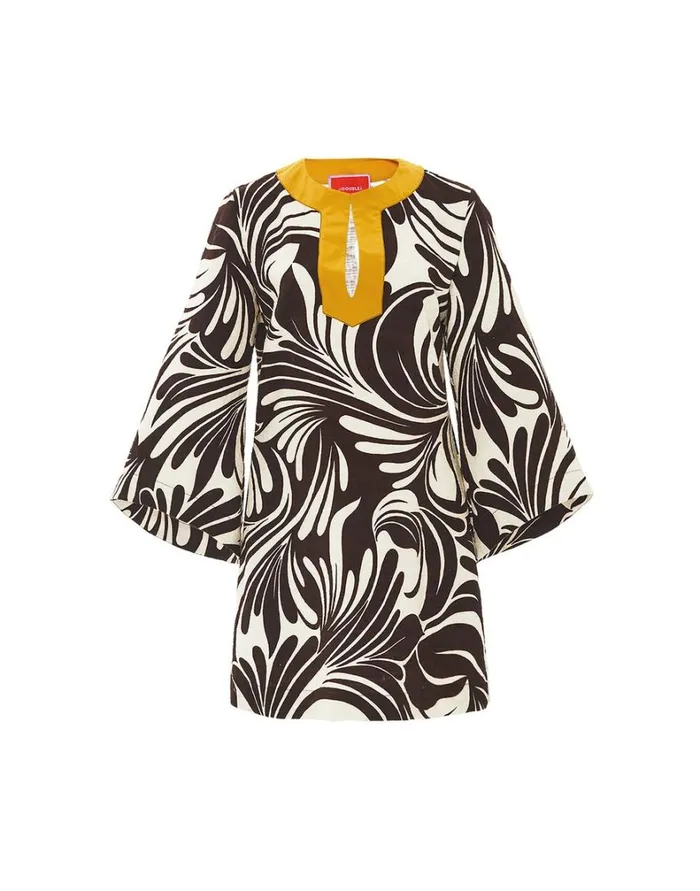 La Double J The Kaftan Mini Watermarble Women Dresses La Double J The Kaftan Mini Watermarble Women Dresses